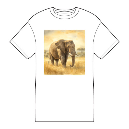 Majestic Elephant Serenade - Core Cotton Tee