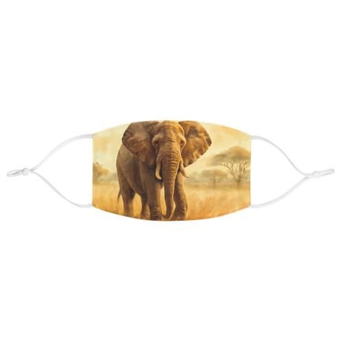 Majestic Elephant Serenade - Fabric Face Mask