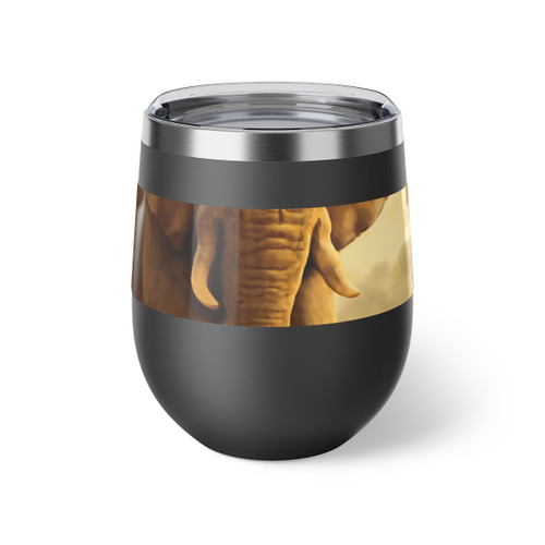 Majestic Elephant Serenade - Copper Vacuum Insulated Cup, 12oz