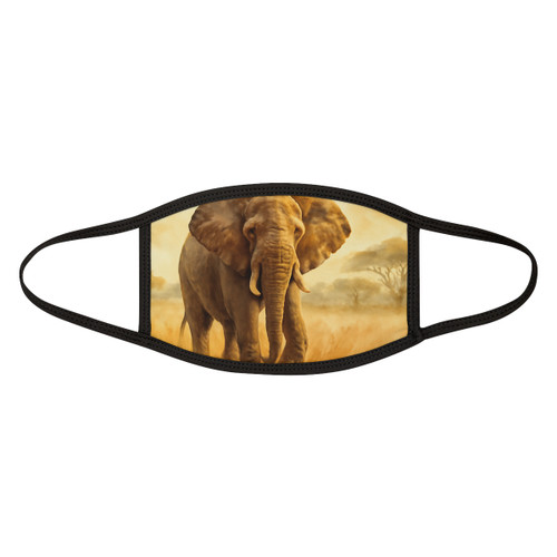 Majestic Elephant Serenade - Mixed-Fabric Face Mask