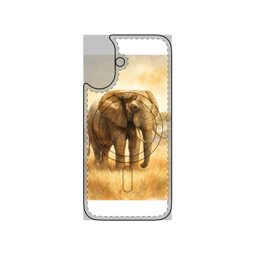 Majestic Elephant Serenade - Magnetic Clear Impact Resistant Case 