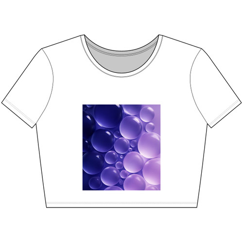 Ethereal Sphere Cascade - Women’s Poly-Cotton Crop Tee