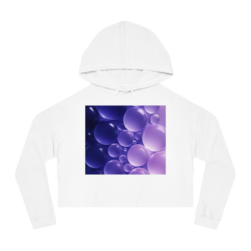 Ethereal Sphere Cascade - Women’s Cropped Hooded Sweatshirt