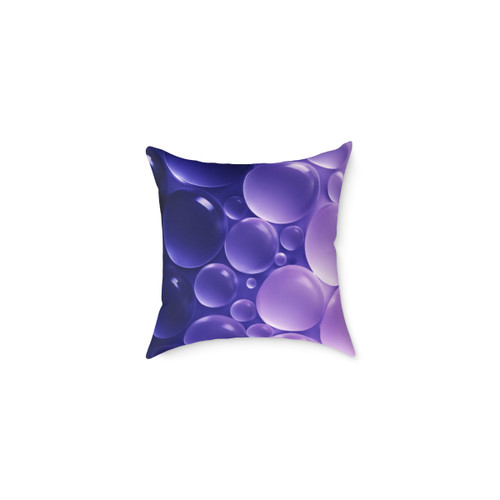Ethereal Sphere Cascade - Square Poly Canvas Pillow