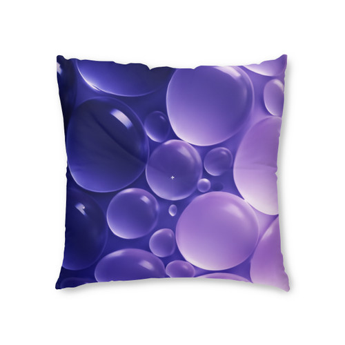 Ethereal Sphere Cascade - Tufted Floor Pillow, Square