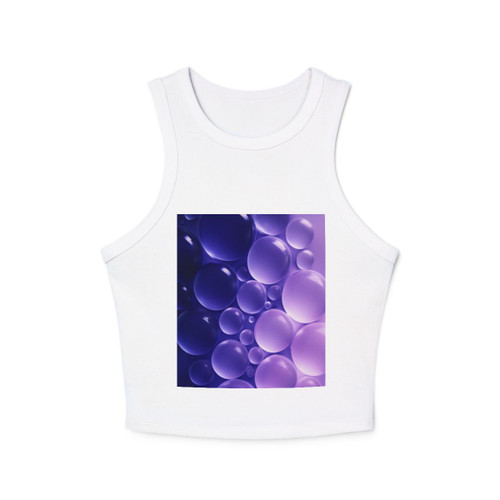 Ethereal Sphere Cascade - Women's Micro Rib Racer Tank Top