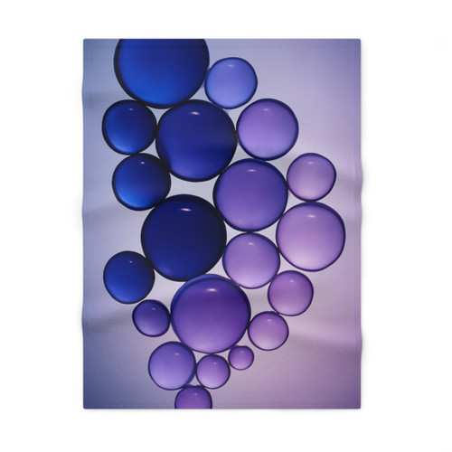 Ethereal Sphere Cascade - Soft Fleece Baby Blanket