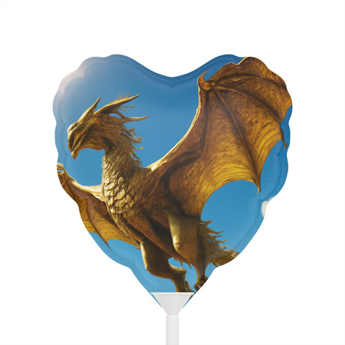 Golden Flame Sovereign - Balloons (Round and Heart-shaped), 6"