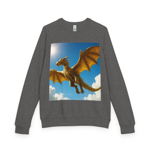 Golden Flame Sovereign - Unisex French Terry Raglan Crewneck