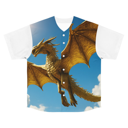 Golden Flame Sovereign - Men's Baseball Jersey (AOP)