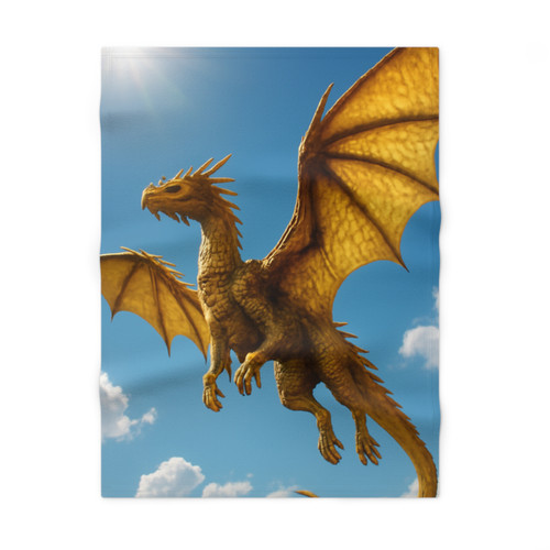 Golden Flame Sovereign - Soft Fleece Baby Blanket