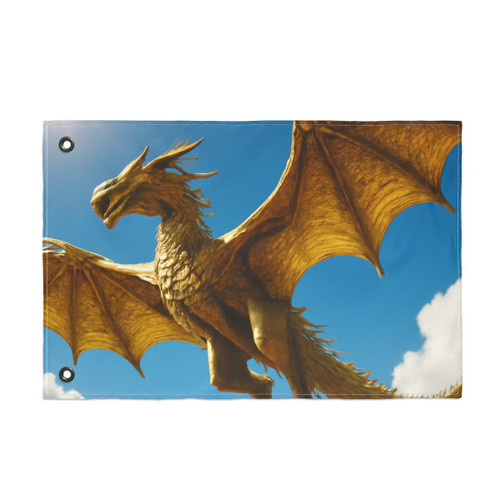 Golden Flame Sovereign - Double Sided Flag