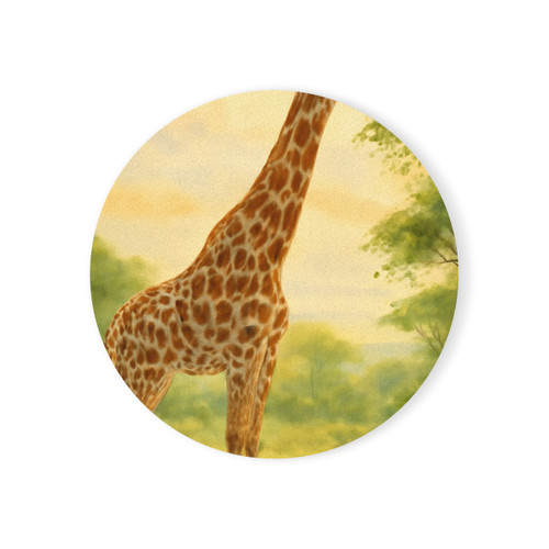 Gentle Giraffe Grace - Cork Back Coaster