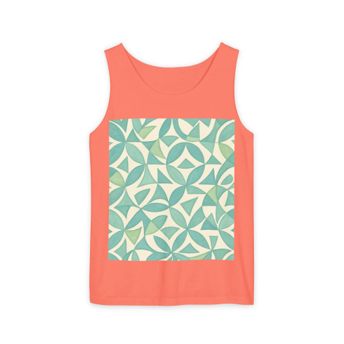 Geometric Serenity - Unisex Garment-Dyed Tank Top