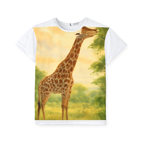 Gentle Giraffe Grace - Kids Sports Jersey (AOP)