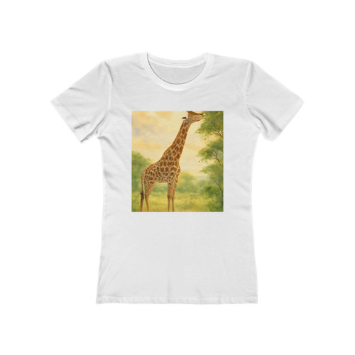 Gentle Giraffe Grace - The Boyfriend Tee for Women