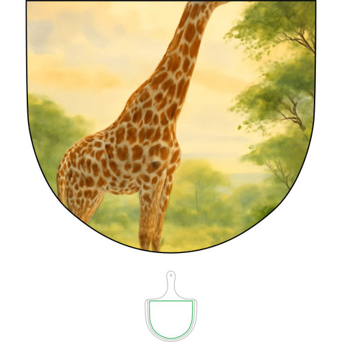 Gentle Giraffe Grace - Bamboo Pizza Board (Engraving)
