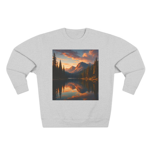 Serene Lake Reflection - Unisex Crewneck Sweatshirt