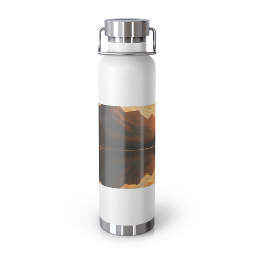 Serene Lake Reflection - Copper Vacuum Insulated Bottle, 22oz