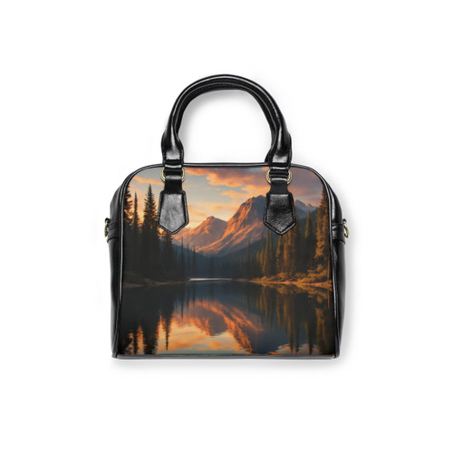 Serene Lake Reflection - Shoulder Handbag
