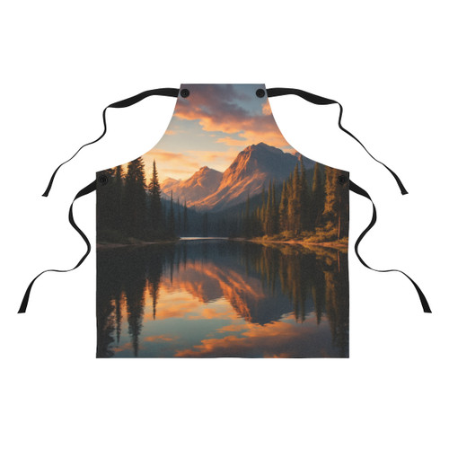 Serene Lake Reflection - Apron (AOP)