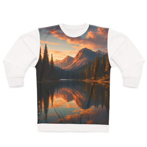 Serene Lake Reflection - Unisex Sweatshirt (AOP)