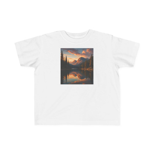 Serene Lake Reflection - Toddler's Fine Jersey Tee