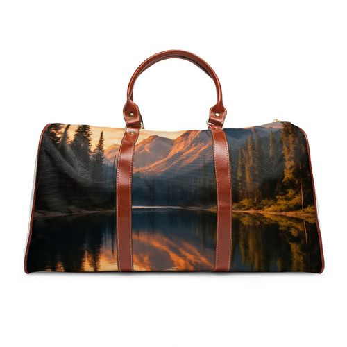 Serene Lake Reflection - Waterproof Travel Bag