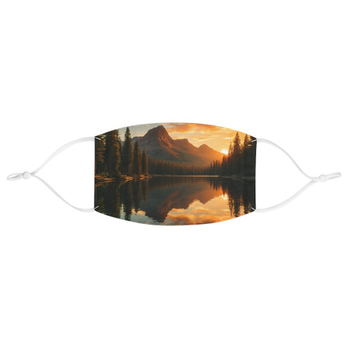 Serene Lake Reflection - Fabric Face Mask