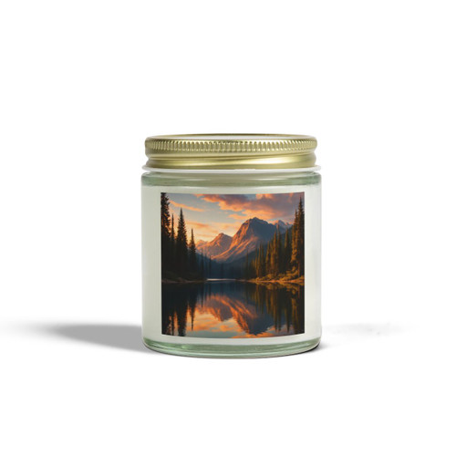 Serene Lake Reflection - Scented Candles, Coconut Apricot Wax (4oz, 9oz)