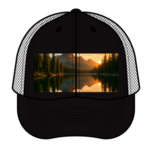Serene Lake Reflection - Trucker Retro Hat