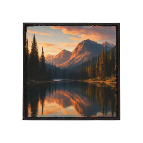 Serene Lake Reflection - Iron-On Patches