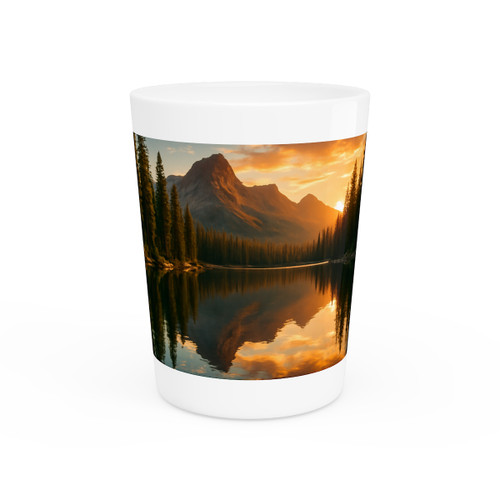 Serene Lake Reflection - Shot Glass