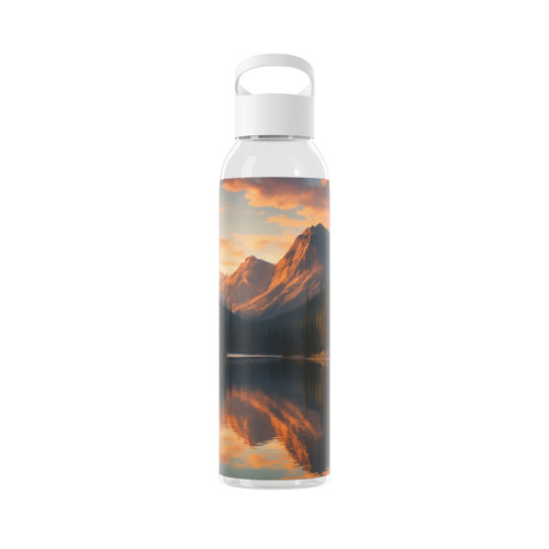 Serene Lake Reflection - Sky Water Bottle