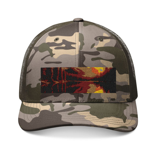 Serene Lake Reflection - Camouflage Trucker Hat (Embroidery)
