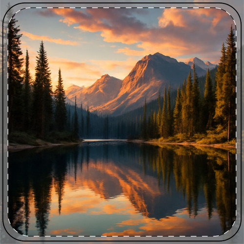 Serene Lake Reflection - Coaster Serene Lake Reflection - Coaster