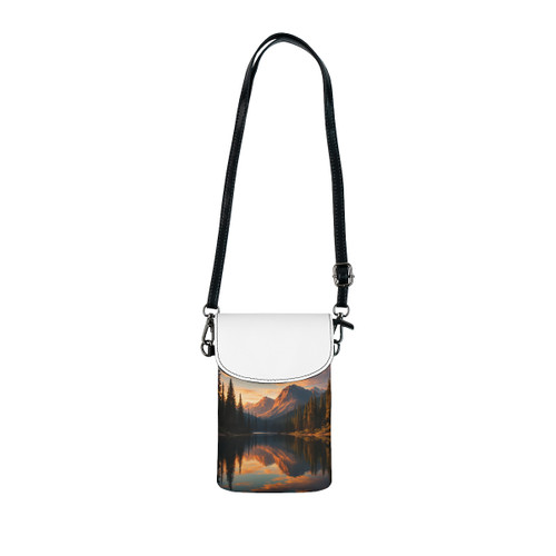 Serene Lake Reflection - Small Cell Phone Wallet