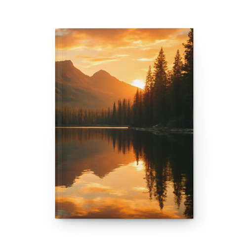Serene Lake Reflection - Hardcover Journal Matte
