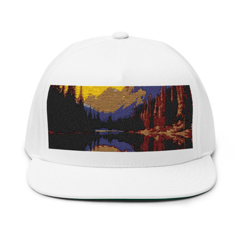 Serene Lake Reflection - Flat Bill Cap (Embroidery) Serene Lake Reflection - Flat Bill Cap (Embroidery)