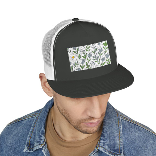 Botanical Whimsy - 5 Panel Trucker Cap (Embroidery)