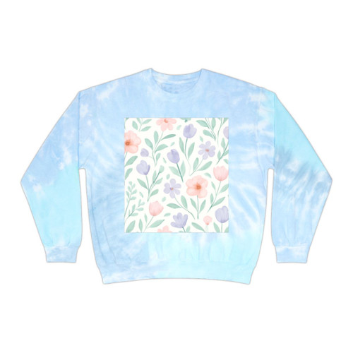 Botanical Whimsy - Unisex Tie-Dye Sweatshirt