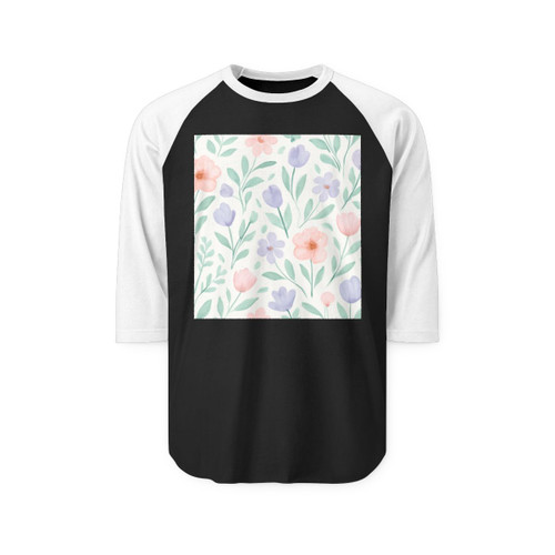 Botanical Whimsy - Unisex Three-Quarter Sleeve Raglan Shirt