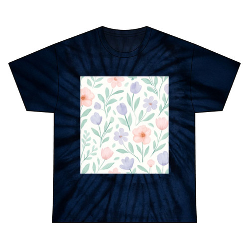 Botanical Whimsy - Unisex Tie Dye Cotton Tee Botanical Whimsy - Unisex Tie Dye Cotton Tee