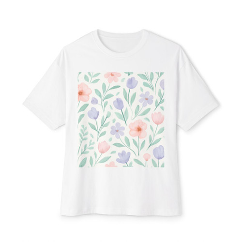 Botanical Whimsy - Unisex Oversized Boxy Tee