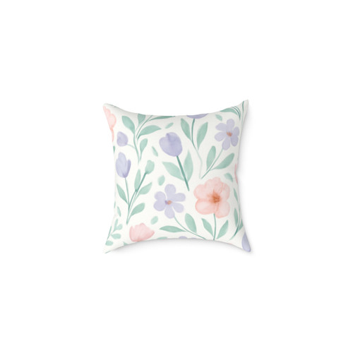 Botanical Whimsy - Square Poly Canvas Pillow