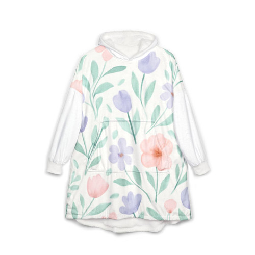 Botanical Whimsy - Unisex Hooded Blanket