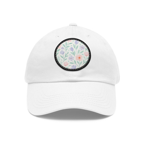 Botanical Whimsy - Dad Hat with Leather Patch (Round)