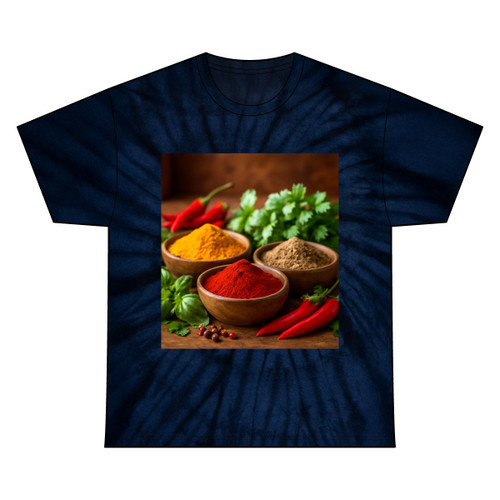 Savory Spice Symphony - Unisex Tie Dye Cotton Tee