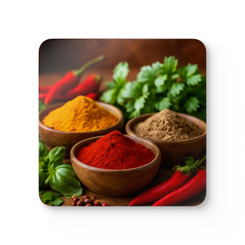 Savory Spice Symphony - Corkwood Coaster Set