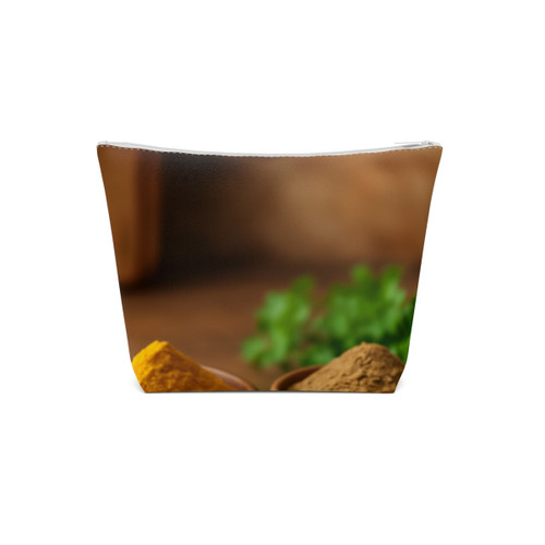 Savory Spice Symphony - Cotton Cosmetic Bag